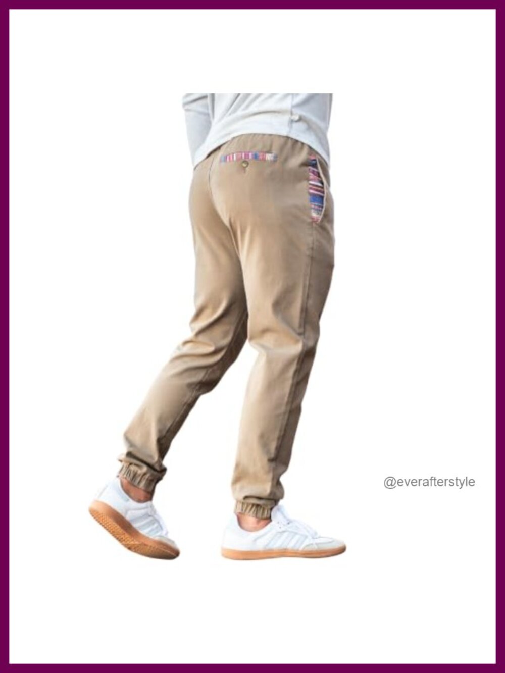 Men's Tall Fit Chino Style Jogger Pants Cotton Spandex Tapered Casual